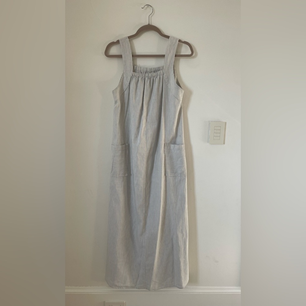 Etta Dress Blue Harvest Stripe Size M